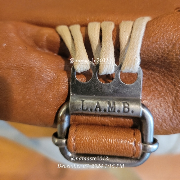 L.A.M.B. Gwen Stefani Leather Lace-Up Shoulder Bag Luxury Designer Celebrity #70 - Picture 4 of 16